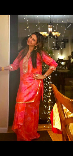 Punjabi Pink Dhoti Kurta Set