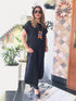 Black 3 Piece Coord Set - Neckpiece included - Top