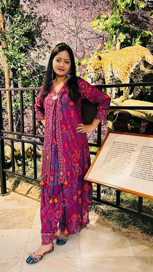 Purple Pink Butterfly Coord Set