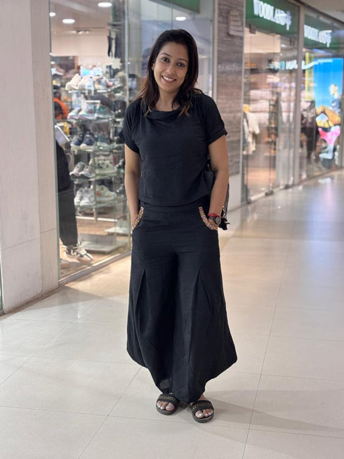 Black 3 Piece Coord Set - Neckpiece included