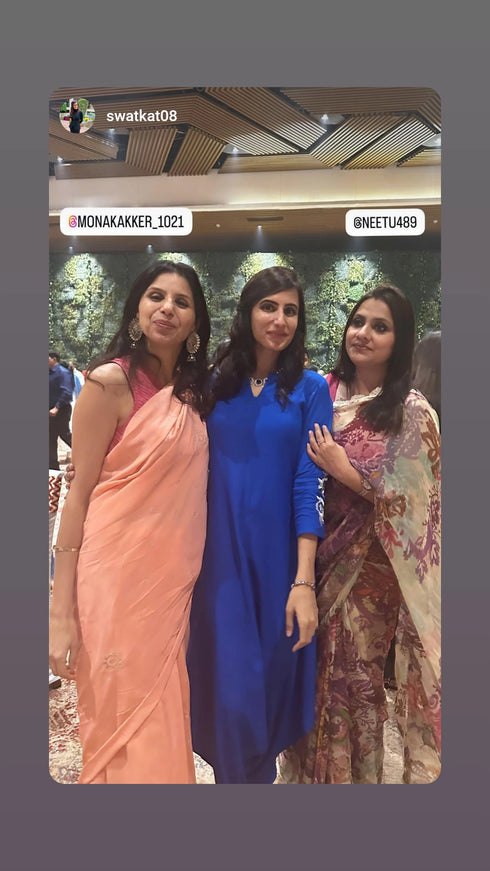 (@DivyankaTripathi) Royal Blue Embroidery Jumpsuit