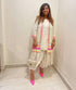 (@Madhuri Dixit) Neon White Dhoti Jacket Set