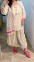 (@Madhuri Dixit) Neon White Dhoti Jacket Set