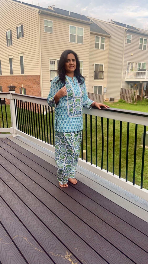 Blue Green Farshi Set