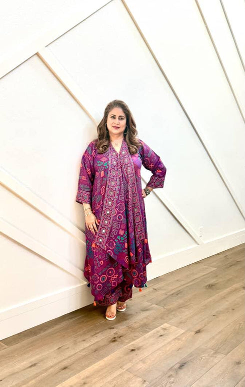 Purple Pink Butterfly Coord Set