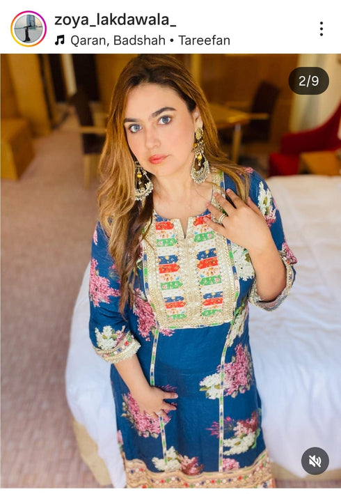 Dual Tone Peacock Pearl Earring