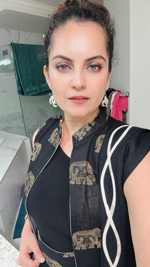 Black and White Elephant Four Piece Set