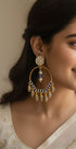 Blue Gold Dome Earrings