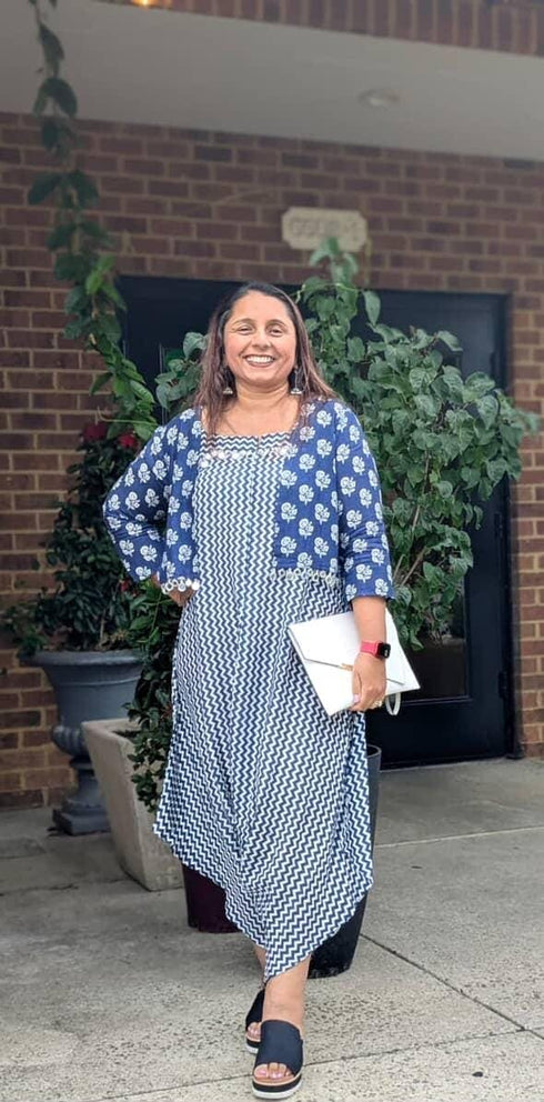 Navy Blue Jumpsuit Set