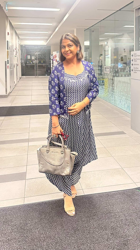 Navy Blue Jumpsuit Set