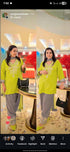 Neon Green Chevron Farshi Suit Set