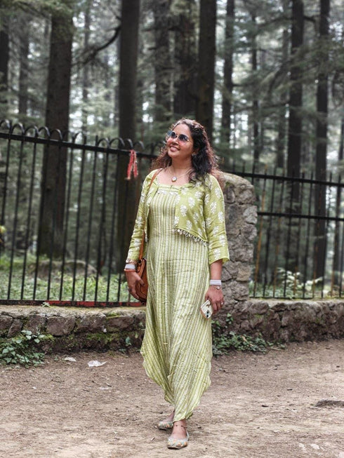 Pista Green Jumpsuit Set