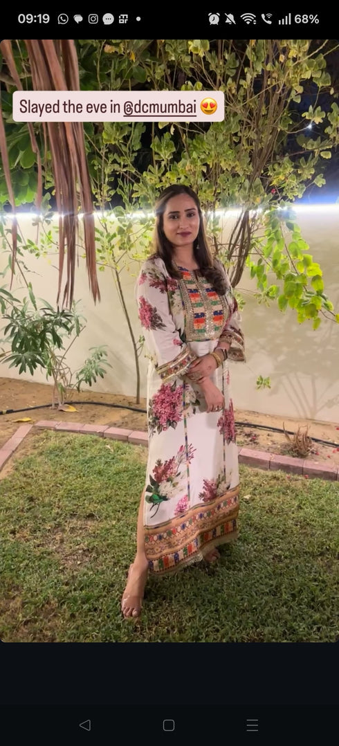 White Kareena Kapoor Kaftan Dress