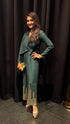 Raveena Drape Green Jumpsuit