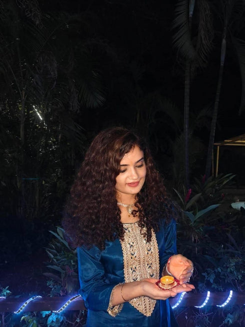 Punjabi Blue Kurta Pant Set