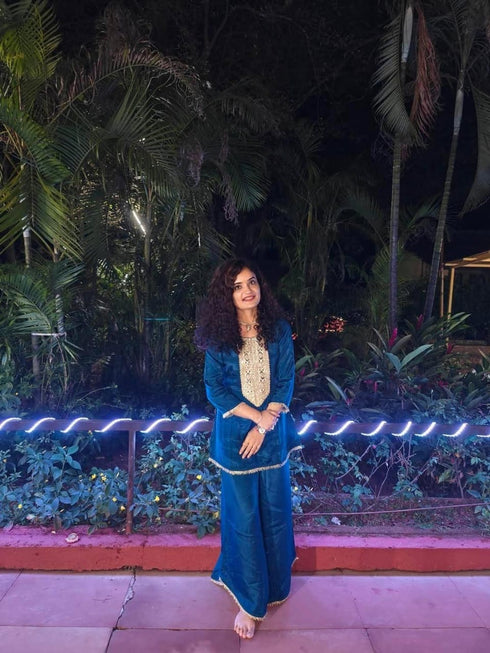 Punjabi Blue Kurta Pant Set