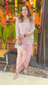 Pink Cutwork Kurta with Dhoti and Singlet