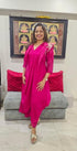 Pink Drape One Piece-dress with Jacket