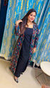 Black Dress with Printed Jacket