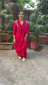 Pink Drape One Piece-dress with Jacket