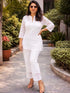 White Cutwork Kurta With Pant And Singlet