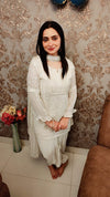 White Chikan Set With Duppatta