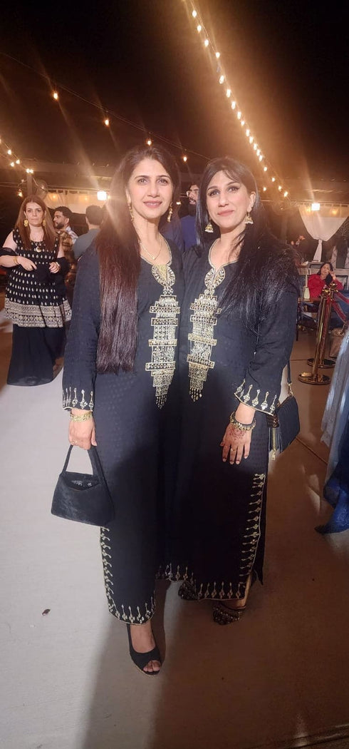 Party Black Kaftan Dress