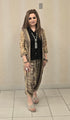 Warli Print Dhoti Set With Shirt And Jacket