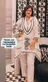 Off White Zipper Kurta Pant Set