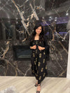 Black Gold Jumpsuit with Jacket