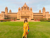 Yellow Ikat Kaftan Dress