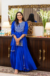 Royal Blue Embroidery Jumpsuit