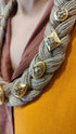 Braided Jute Necklace with Gold Accents