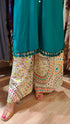 Long Green Kurta With Printed Pant