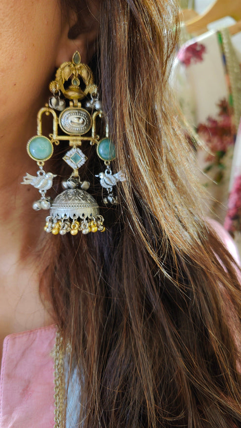 Pink Jacquard Silk Farshi Set with Potli