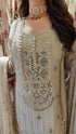 Champagne Grey Mirror Embroidered Sharara Set