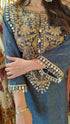 Dark Denim Gold Kaftan Dress