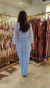 Blue Cutwork Kurta with Dhoti and Singlet