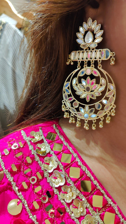 Mirror Pink C Cut Kurta With Pants