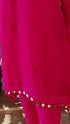 Mirror Pink C Cut Kurta With Pants