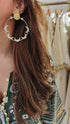 Yellow Gold Crescent Hoop Earrings