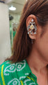 Oxidised Kundan Ear Cuff