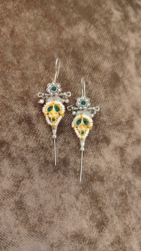 Oxidised Green Statement Ear Cuff