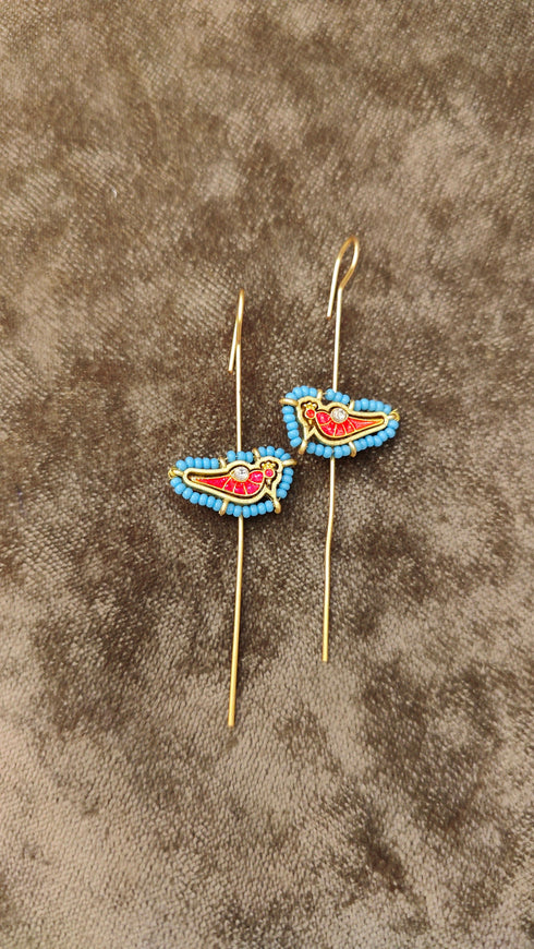 Blue Bird Ear Cuff