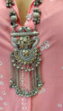 Oxidised Pendant Necklace with Chain Tassels