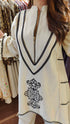 Off White Zipper Kurta Pant Set