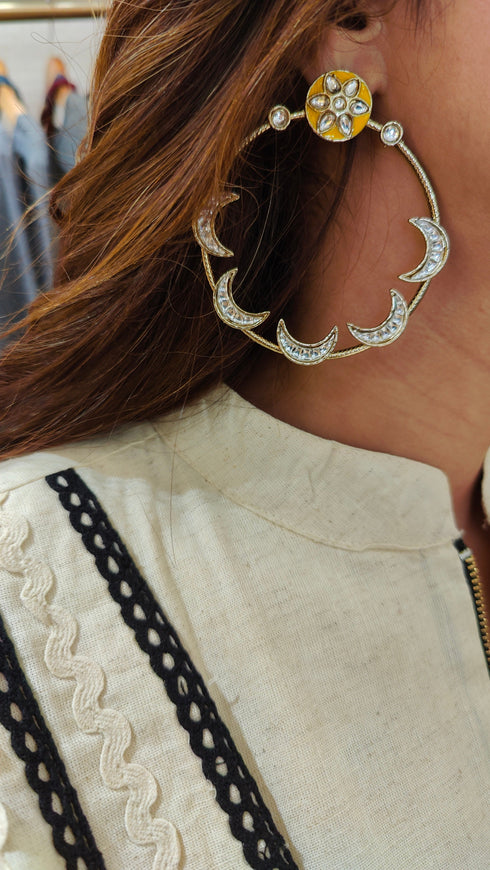 Off White Zipper Kurta Pant Set