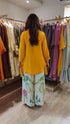 Yellow Tassel Top With Printed Pallazo