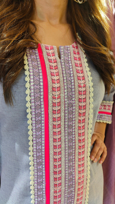 Lavender Purple Farshi Set