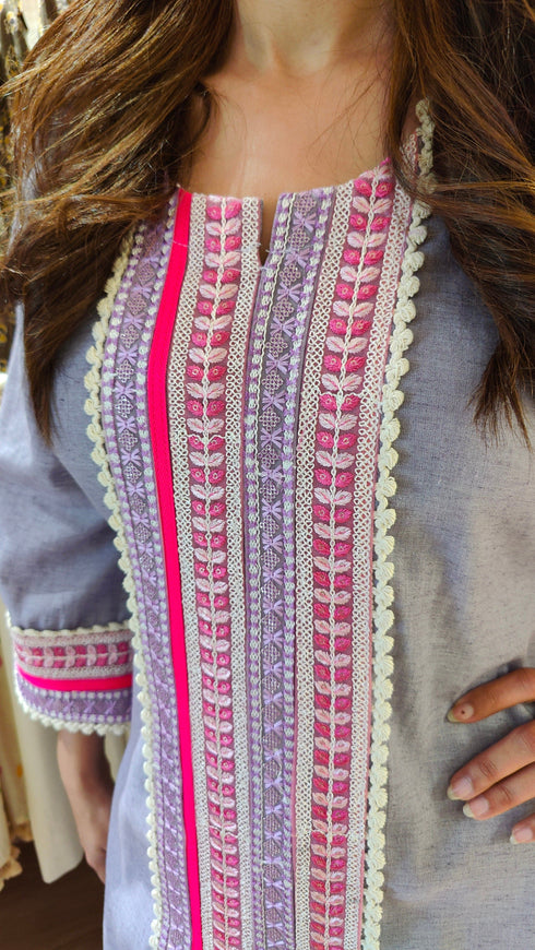 Lavender Purple Farshi Set